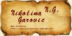 Nikolina Garović vizit kartica
